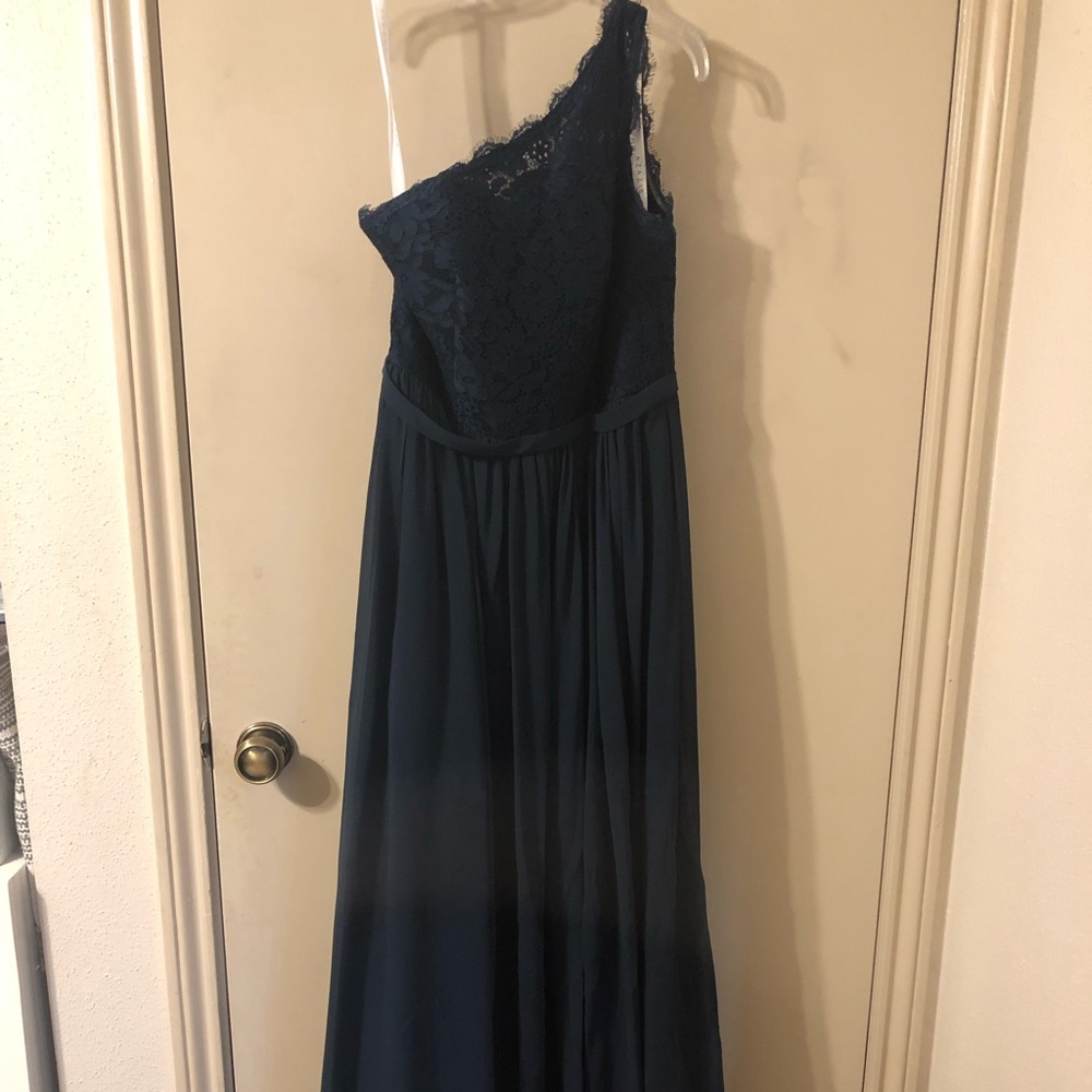 Azazie Dark Navy Demi Blue Bridesmaid Dress